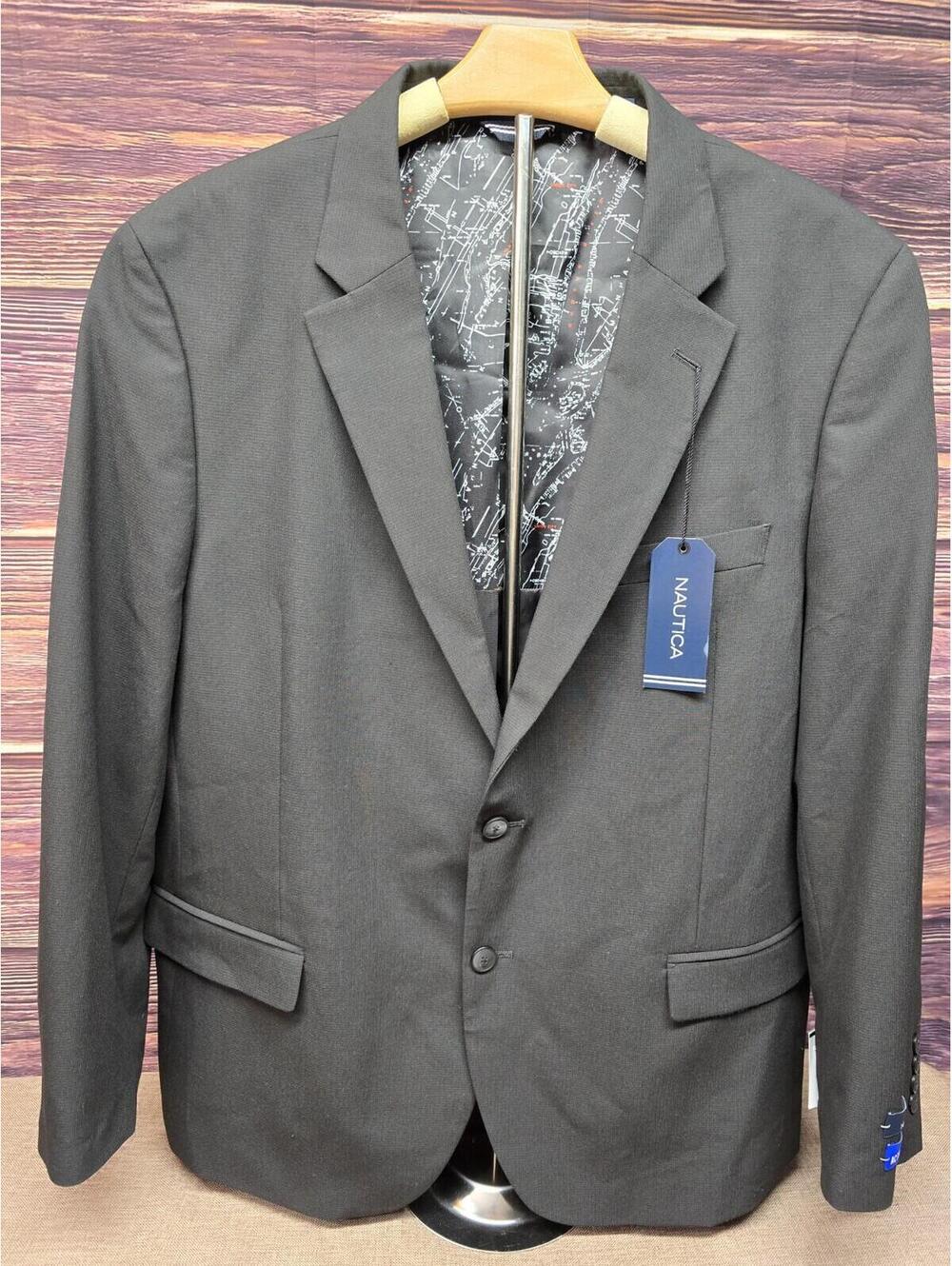 Nautica Black Ventura Sport Coat 48R